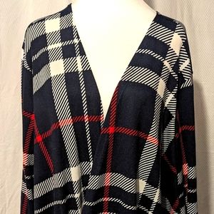 LuLaRoe tunic length open front cardigan